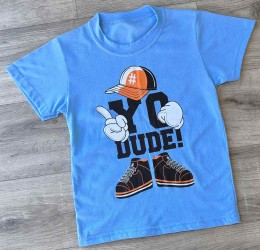Футболка "Yo dude!" блакитний, хлопчик 1,5-3-5-7-9 років