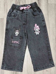 Джинсы Hiwro "Девочка" серый, девочка 5-6-7-8 лет