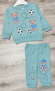 Костюм СGS "Мяч" зеленый (бирюзовый), мальчик 6-9-12-18 месяцев