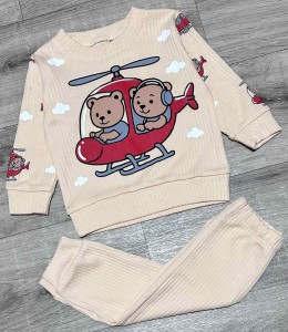 Костюм CGS "Вертоліт" молочний, хлопчик 6-9-12-18 місяців