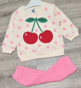 Костюм СGS "Вишенки" розовый (темный), девочка 6-9-12-18 месяцев