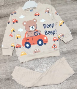 Костюм СGS "Beep" серый, мальчик 6-9-12-18 месяцев