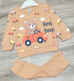 Костюм СGS "Beep" бежевый, мальчик 6-9-12-18 месяцев