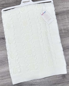 Плед Story Baby «Листочки» молочный, унисекс 90*100