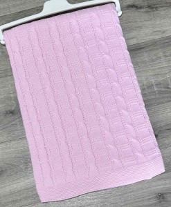 Плед Buude Kids «Косичка» розовый, девочка  110*110