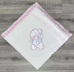 Плед Mizmiz «Bear» розовый 2, девочка 80*90