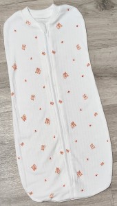 Кокон «Сова» белый, девочка 0-3 месяцев