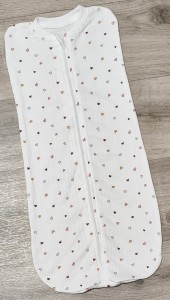 Кокон «Сердечка 2» белый, девочка 0-3 месяцев