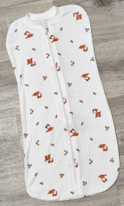 Кокон «Олененок» белый, девочка 0-3 месяцев
