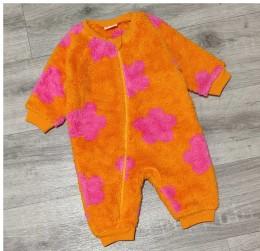 Человечек «Цветочек» оранжевый, девочка 6-9-18-24 месяца