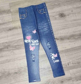 Лосины Bebipa «Love» синий, девочка 3-4-5-6-7 лет