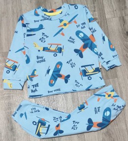Пижама Supеrmini «Самолет» голубой, мальчик 1-2-3-4 лет