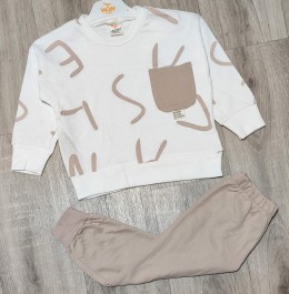 Костюм Wow Colors «Буквы» бежевый, мальчик 1-2-3-4 года