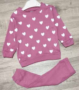 Костюм СGS "Сердца" коричневый(терракотовый), девочка 6-9-12-18 месяцев