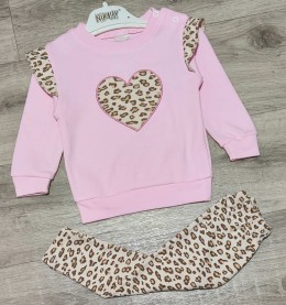 Костюм Nikuby "Сердце" розовый, девочка 9-12-18 месяцев