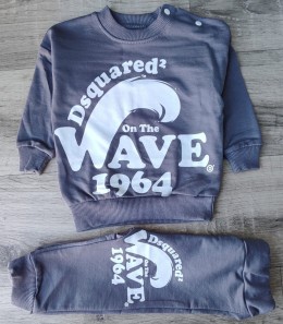 Костюм «Wave» графитовый, мальчик 6-12-18-24 месяцев