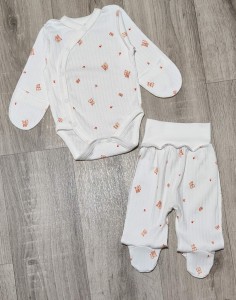 Комплект «Совушки» білий, дівчинка 0-3 місяців