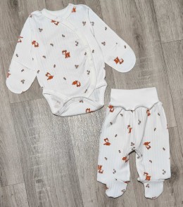 Комплект «Оленя» білий, дівчинка 0-3 місяців