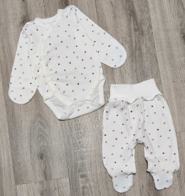 Комплект «Сердечка» білий, дівчинка 0-3 місяців