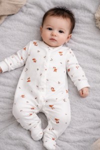 Человечек  "Олененок" молочный, девочка 0-3 месяцев