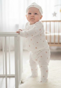 Комплект "Совушки" молочный, девочка 0-3 месяцев