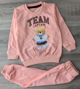 Костюм «TEAM” персиковый, девочка 2-3-4 лет