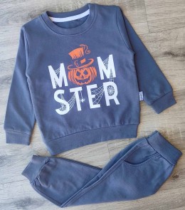 Костюм Mixima "Тыква" серый(графитовый), мальчик 1-2-3-4 года