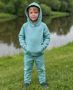 Костюм Difa Kids "Однотонный" зеленый (бирюзовый), унисекс 6-7-8-9 лет