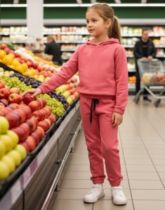 Костюм Difa Kids "Однотонный" кораловый, девочка 6-7-8-9 лет