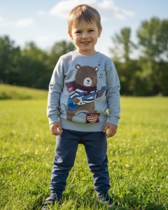 Костюм Mixima "Мишка" серый, мальчик 1-2-3-4 года