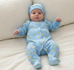 Человек "Каченята" голубой, мальчик 0-3-6 месяцев