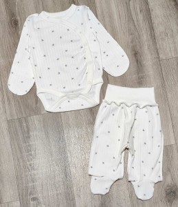 Комплект «Зірочки» білий, унісекс 0-3 місяців