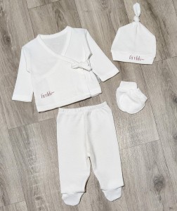 Комплект Findik «Однотонний» білий, унісекс 3 місяці