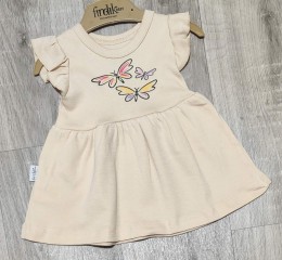 Платье Findik "Бабочки" бежевый 3-6-9 месяцев