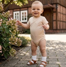 Боди Findik "W" бежевый, унисекс 0-3-6 месяцев