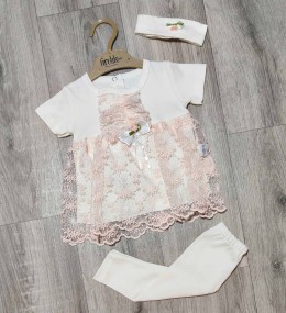 Комплект Findik "Ромашки", персиковый, девочка 3-6-9  месяцев