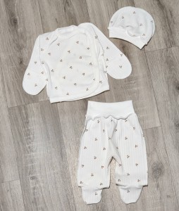 Комплект "Галочки" молочный, унисекс 0-3 месяцев
