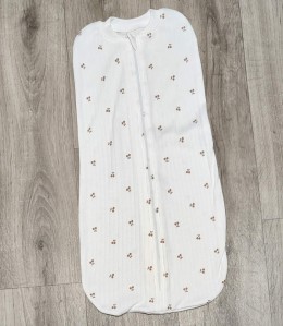 Кокон «Вишенки» белый, девочка 0-3 месяцев