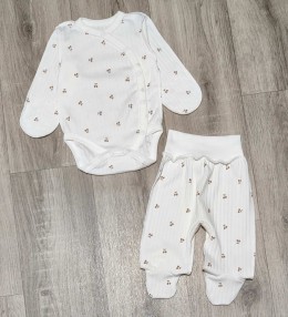 Комплект "Вишенки» белый, девочка 0-3 месяцев