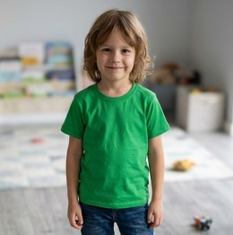 Футболка «Однотонная» зеленый, унисекс 5-6-7-8-9 лет