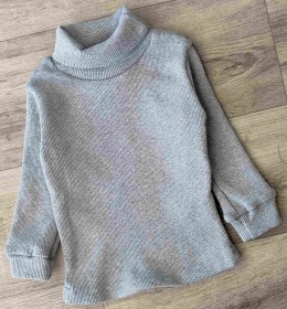 Водолазка "Однотонный" серый, мальчик 1-2-3-4-5 лет