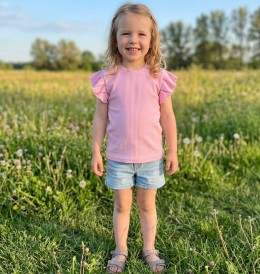 Блуза "Однотонний", рожевий, дівчинка 7-9-10-11 років