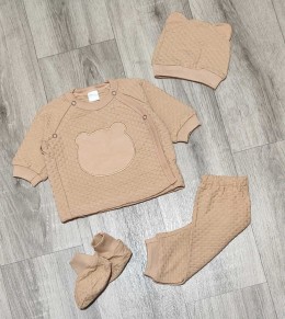 Комплект «Медвежонок» бежевый, мальчик 3-6 месяцев