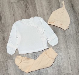 Комплект «Однотонный» персиковый, унисекс 0-3 месяцев