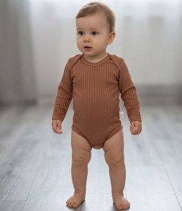 Боди "Однотонный" коричневый, унисекс 18-24 месяцев