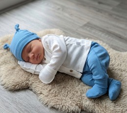 Комплект «Гудзики» синій, унісекс 0-3 місяців