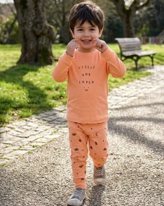 Костюм "Loved" помаранчевий, унісекс 18 місяців