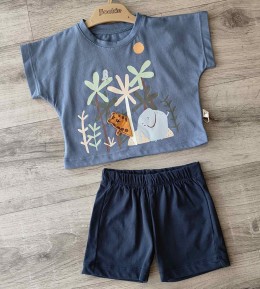 Костюм Pookie "Тигрёнок" синий(темный), мальчик 6-12-18 месяцев