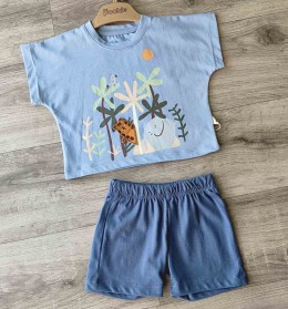 Костюм Pookie "Тигрёнок" голубой, мальчик 6-12-18 месяцев