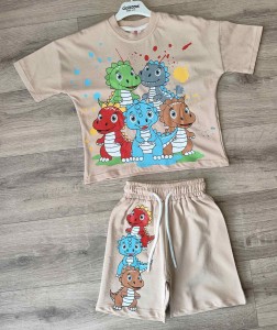 Костюм Ciciboom Baby "Динозаврики" бежевый, мальчик 1-2-3-4 лет